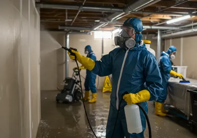 Basement Sanitization and Antimicrobial Treatment process in Wadley, GA