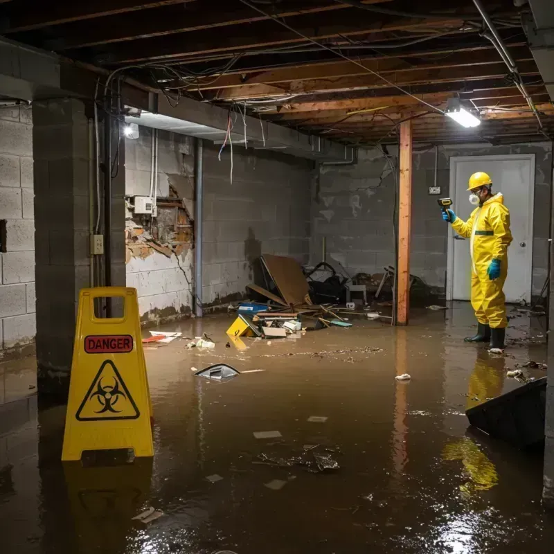 Flooded Basement Electrical Hazard in Wadley, GA Property